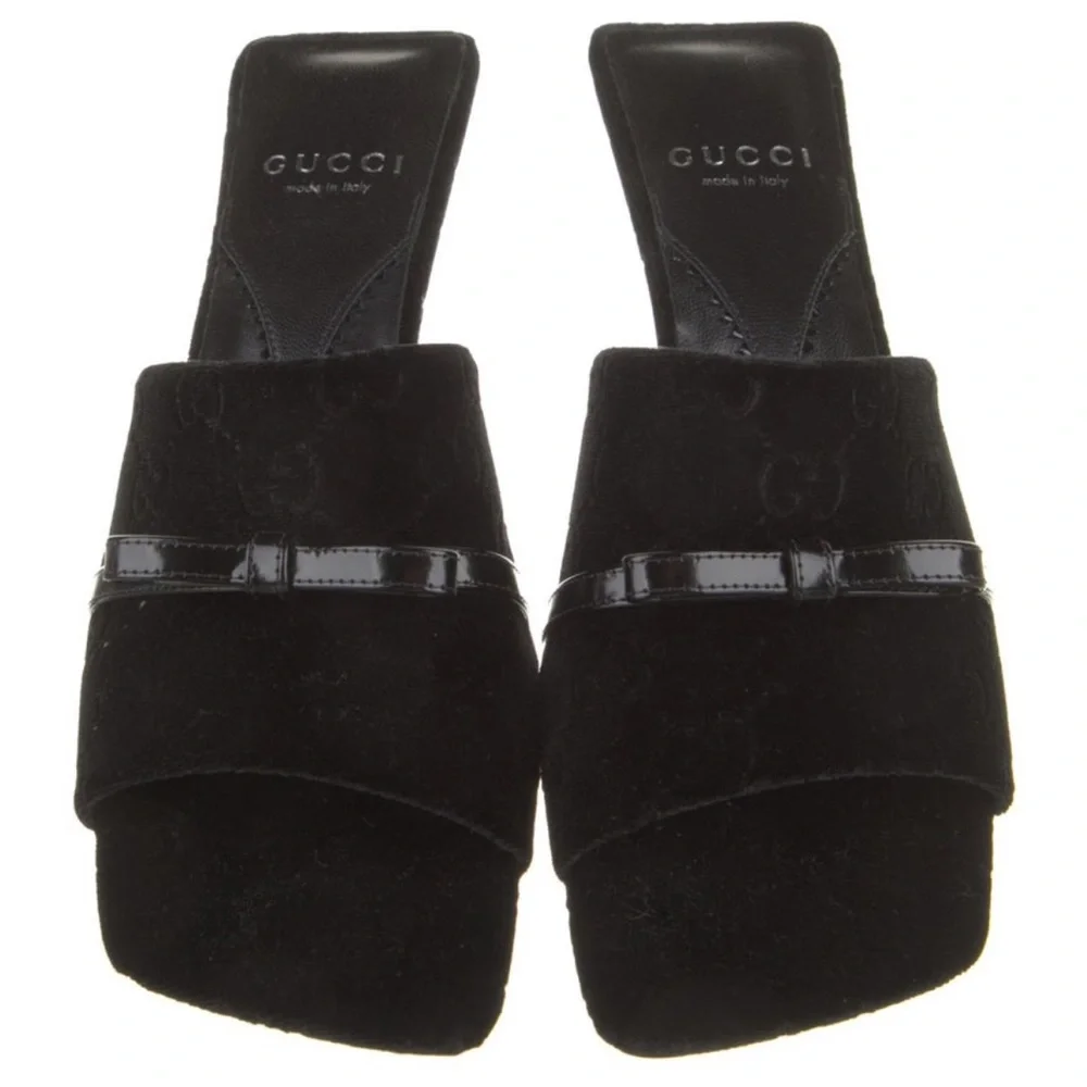 Gucci Velvet Mules - Picture 2 of 5